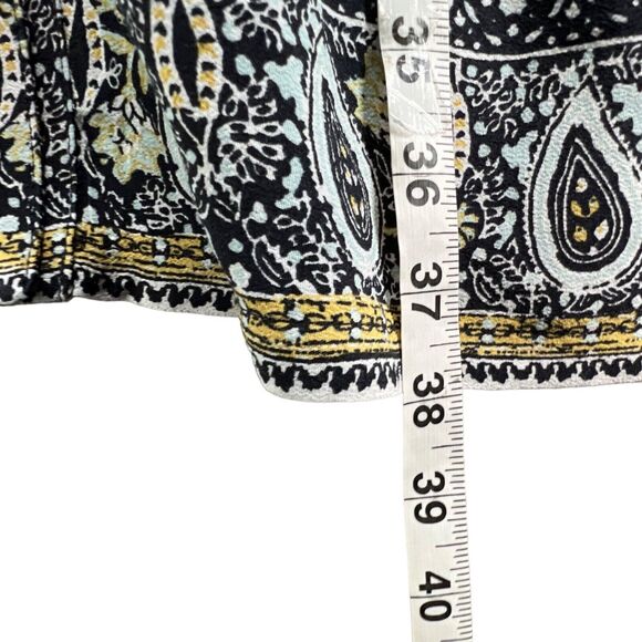 Garnet Hill Dress Womens XS Blue Floral Crepe Drop Waist Buttons Cottage Boho - Picture 10 of 16